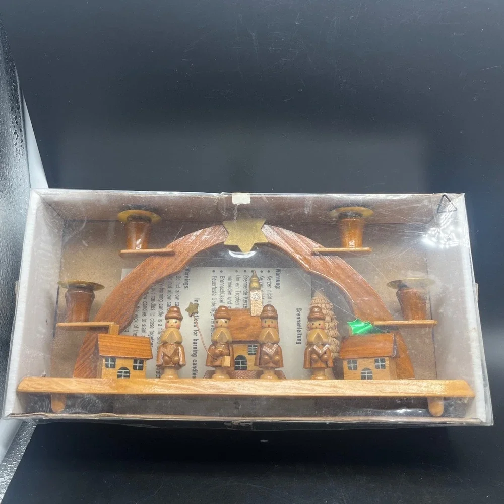 Erzgebirge Wooden Candle Arch Christmas German Candle‎ Bridge